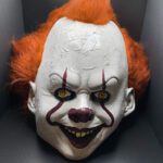 Head mask of evil clown.
