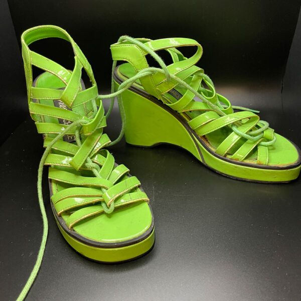 Pair of green sandals.