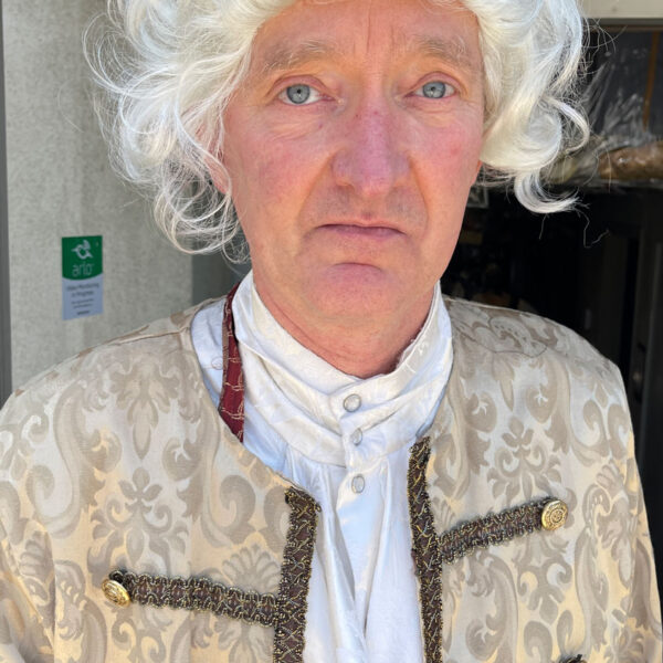 Close up of a man dress in as magistrate judge.